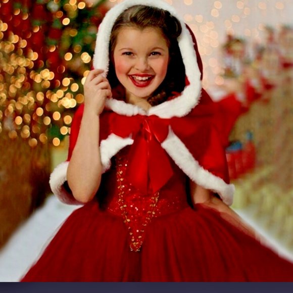 DRESSES FOR WINTER CAPE AND DRESS Size age 4 5 NEW - Picture 5 of 5